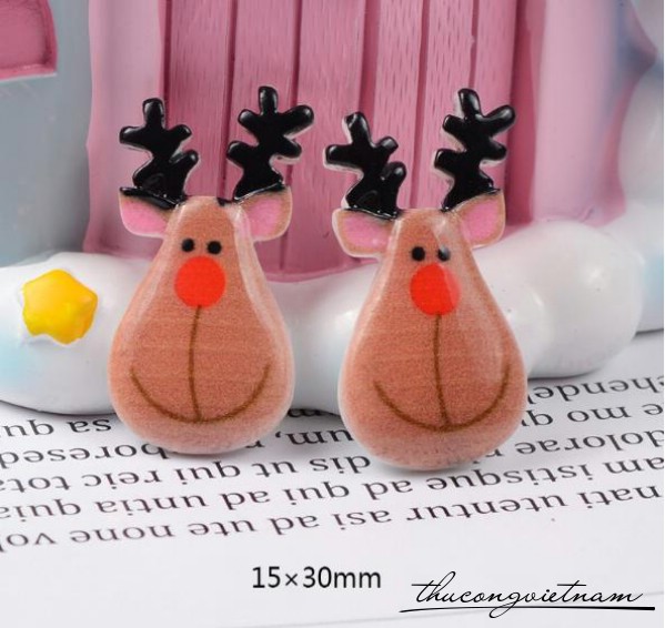 Mô Hình 2D Đầu Tuần Lộc 1.5*3cm